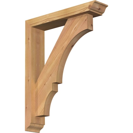 Balboa Traditional Smooth Bracket W/ Offset Brace, Western Red Cedar, 3 1/2W X 16D X 20H